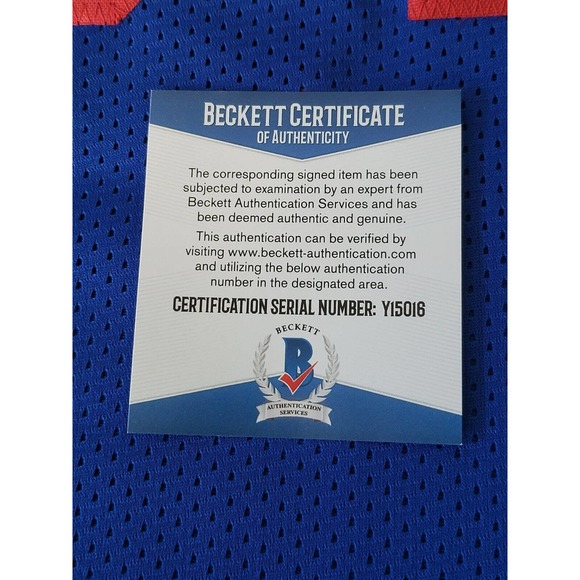 Mark Ingram Autographed/Signed Jersey Beckett COA New York Giants - Picture 4 of 7